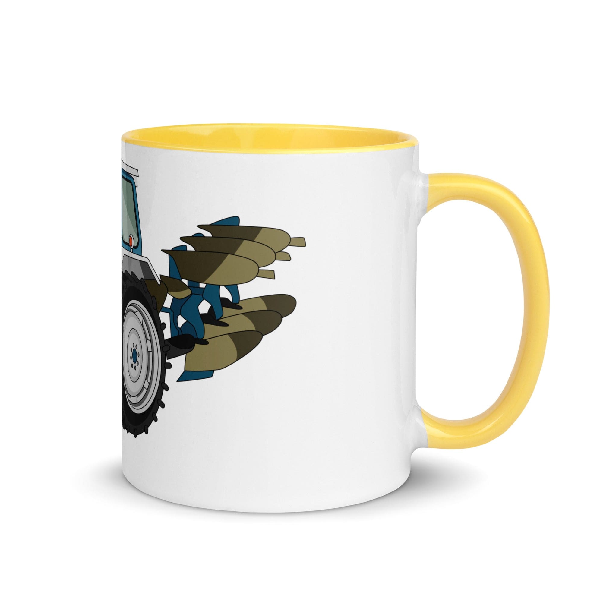 The Tractors Mugs Store Yellow Ford 5000 Mug with Color Inside Quality Farmers Merch