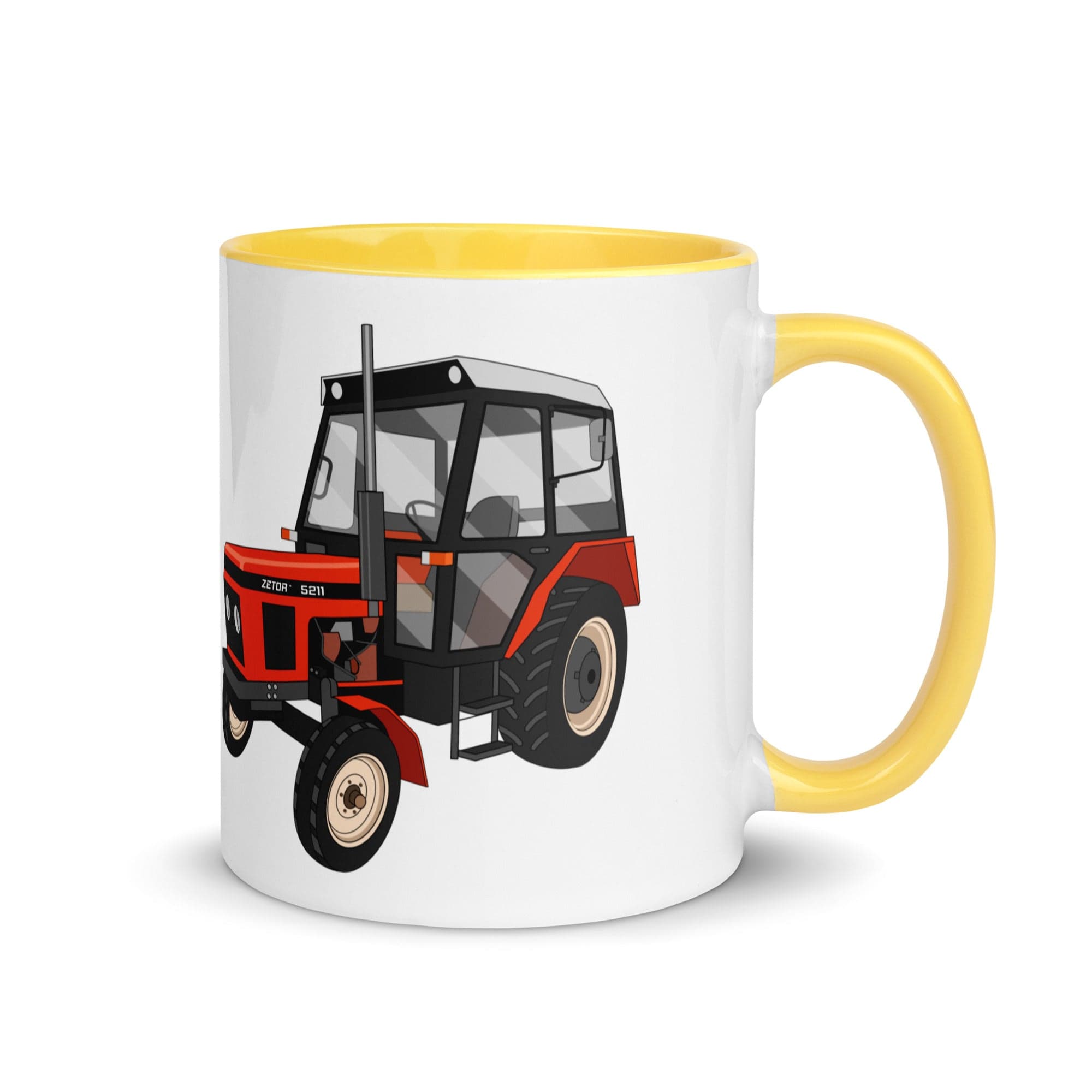 The Tractors Mugs Store Yellow Zetor 5211 Mug with Color Inside Quality Farmers Merch