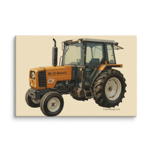 The Tractor Mugs Store 12″×18″ Renault 65-32 MX Oil Painting | Canvas Quality Farmers Merch
