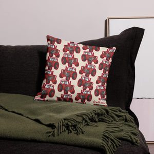 Massey Ferguson 188 Pillow Case – Cream, on a sofa