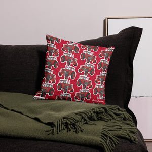 Massey Ferguson 188 Pillow Case – Red, on a sofa