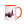 farmodelsuk Orange JCB Major Loader Mug with Color Inside Quality Farmers Merch