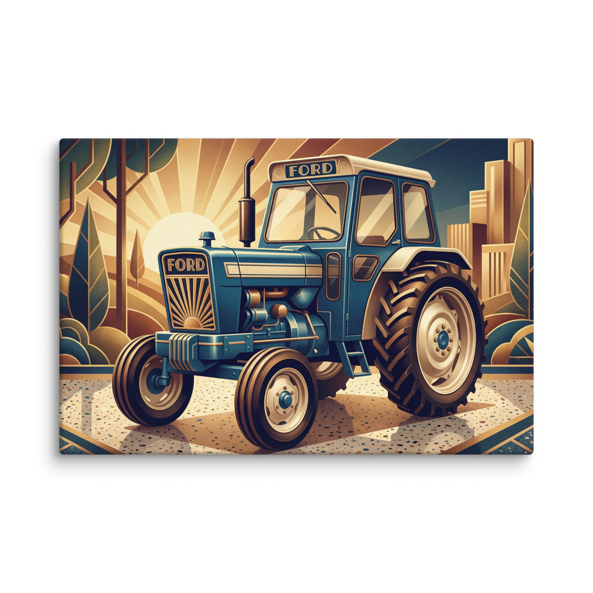 Ford 12″×18″ Ford 5000 | Art Deco Canvas Quality Farmers Merch