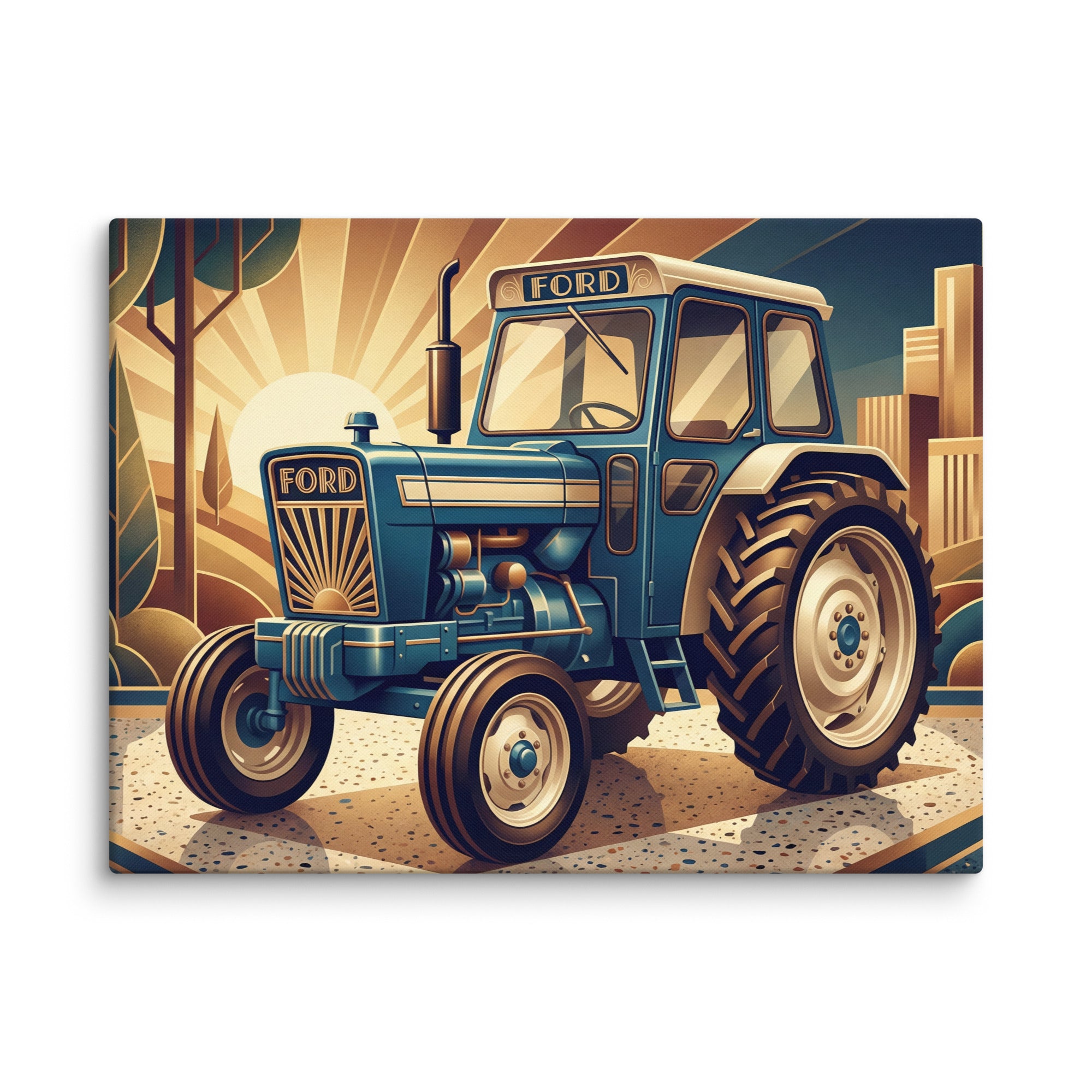 Ford 18″×24″ Ford 5000 | Art Deco Canvas Quality Farmers Merch