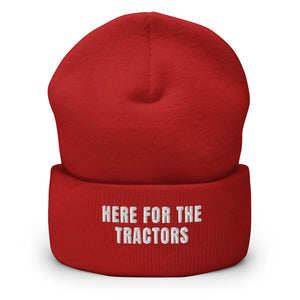 Here for the Tractors Cuffed Beanie - Red