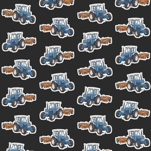 Ford 7810 Pillow Case – Charcoal, print pattern close-up