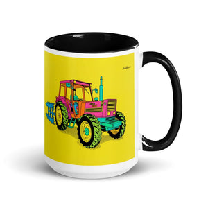 Fiat 1880 Pop Art | 15 oz Mug with Color Inside - Black
