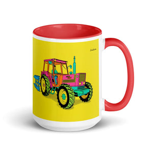 Fiat 1880 Pop Art | 15 oz Mug with Color Inside - Red
