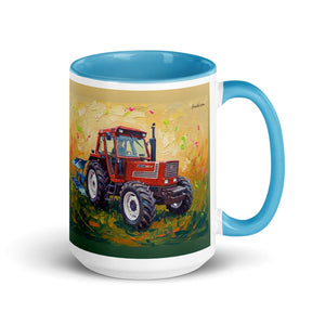 Fiat 1880 Splash Art | 15 oz Mug with Color Inside - Blue