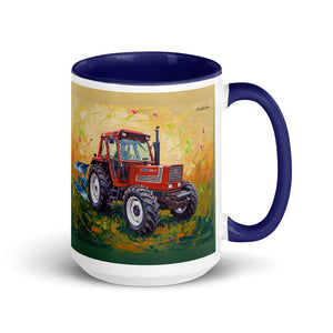 Fiat 1880 Splash Art | 15 oz Mug with Color Inside - Dark Blue