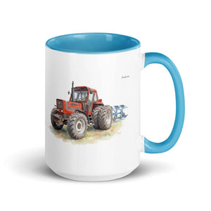 Fiat 1880 Watercolor | 15 oz Mug with Color Inside - Blue