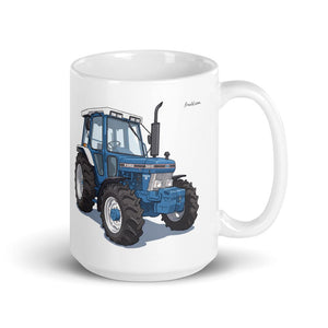Ford 5610 Force II Illustration | White Glossy Mug