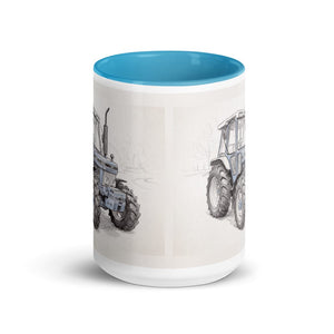 Ford 5610 Force II Pencil Sketch | 15 oz Mug with Color Inside - side view