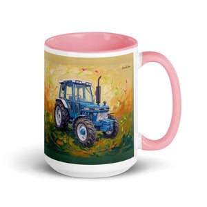 Ford 5610 Force II Splash Art | 15 oz Mug with Color Inside - Pink