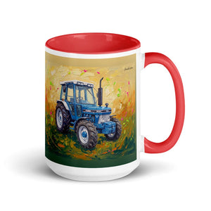 Ford 5610 Force II Splash Art | 15 oz Mug with Color Inside - Red