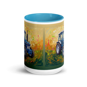 Ford 5610 Force II Splash Art | 15 oz Mug with Color Inside - side view