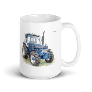 Ford 5610 Force II Watercolor | White Glossy Mug