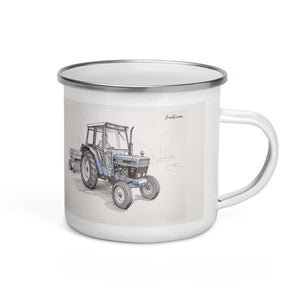 Ford 6640 SLE Pencil Sketch | Enamel Mug