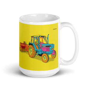 Ford 6640 SLE Pop Art | White Glossy Mug
