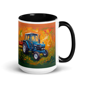 Ford 6640 SLE Splash Art | 15 oz Mug with Color Inside - Black