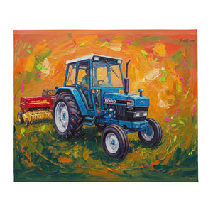 Ford 6640 SLE Splash Art | Throw Blanket