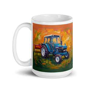 Ford 6640 SLE Splash Art | White Glossy Mug - view 3