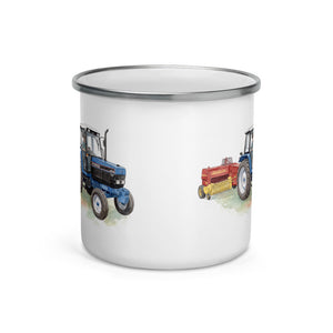 Ford 6640 SLE Watercolor | Enamel Mug - view 2