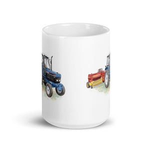 Ford 6640 SLE Watercolor | White Glossy Mug - view 2