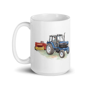 Ford 6640 SLE Watercolor | White Glossy Mug - view 3