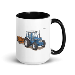 Ford 7810 Generation III Illustration | 15 oz Mug with Color Inside - Black
