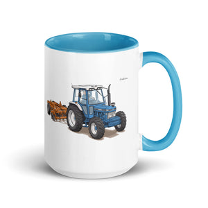 Ford 7810 Generation III Illustration | 15 oz Mug with Color Inside - Blue