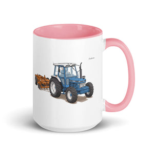 Ford 7810 Generation III Illustration | 15 oz Mug with Color Inside - Pink