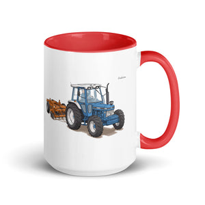 Ford 7810 Generation III Illustration | 15 oz Mug with Color Inside - Red