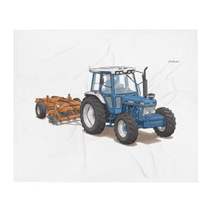 Ford 7810 Generation III Illustration | Throw Blanket
