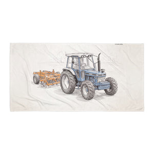Ford 7810 Generation III Pencil Sketch | Beach Towel
