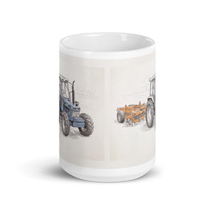 Ford 7810 Generation III Pencil Sketch | White Glossy Mug - view 2