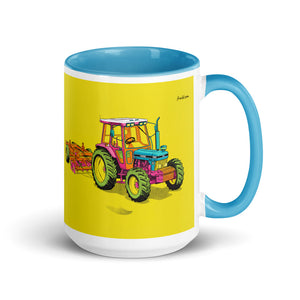 Ford 7810 Generation III Pop Art | 15 oz Mug with Color Inside - Blue
