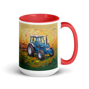 Ford 7810 Generation III Splash Art | 15 oz Mug with Color Inside - Red