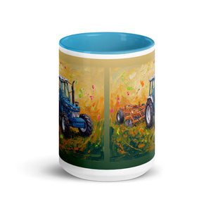 Ford 7810 Generation III Splash Art | 15 oz Mug with Color Inside - side view