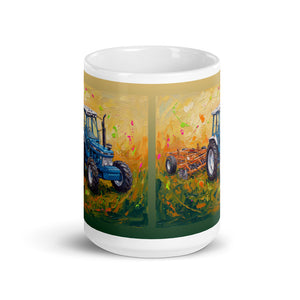 Ford 7810 Generation III Splash Art | White Glossy Mug - view 2