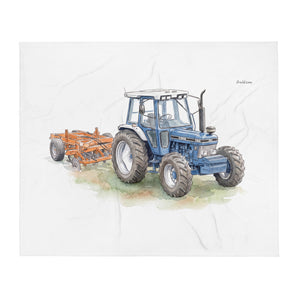 Ford 7810 Generation III Watercolor | Throw Blanket