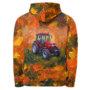 Furrow and Fields Hoodie Case IH 4240 XL Pro Splash Art | All-Over Print Hoodie Quality Farmers Merch