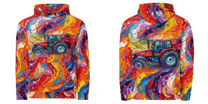 Furrow and Fields Hoodie Case MX 130 Splash Art | All-Over Print Hoodie Quality Farmers Merch