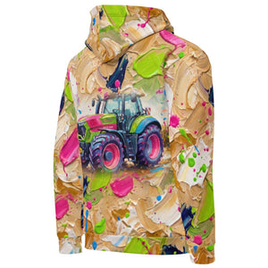 Furrow and Fields Hoodie Deutz-Fahr 9340 Splash Art | All-Over Print Hoodie Quality Farmers Merch