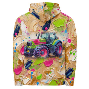 Furrow and Fields Hoodie Deutz-Fahr 9340 Splash Art | All-Over Print Hoodie Quality Farmers Merch