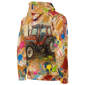 Furrow and Fields Hoodie Fiat 110-90 DT Splash Art | All-Over Print Hoodie Quality Farmers Merch