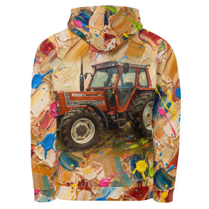 Furrow and Fields Hoodie Fiat 110-90 DT Splash Art | All-Over Print Hoodie Quality Farmers Merch