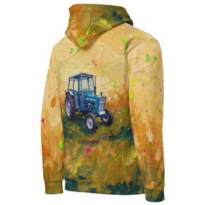 Furrow and Fields Hoodie Ford 4600 Splash Art | All-Over Print Hoodie Quality Farmers Merch