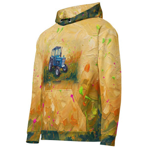 Furrow and Fields Hoodie Ford 4600 Splash Art | All-Over Print Hoodie Quality Farmers Merch