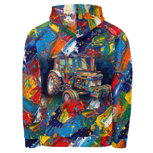 Furrow and Fields Hoodie Ford 6810 2WD Splash Art | All-Over Print Hoodie Quality Farmers Merch